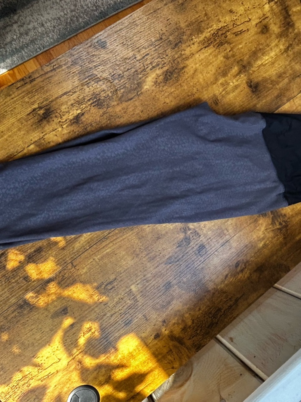Dark Gray Leggings with Black Waistband maternity leggings